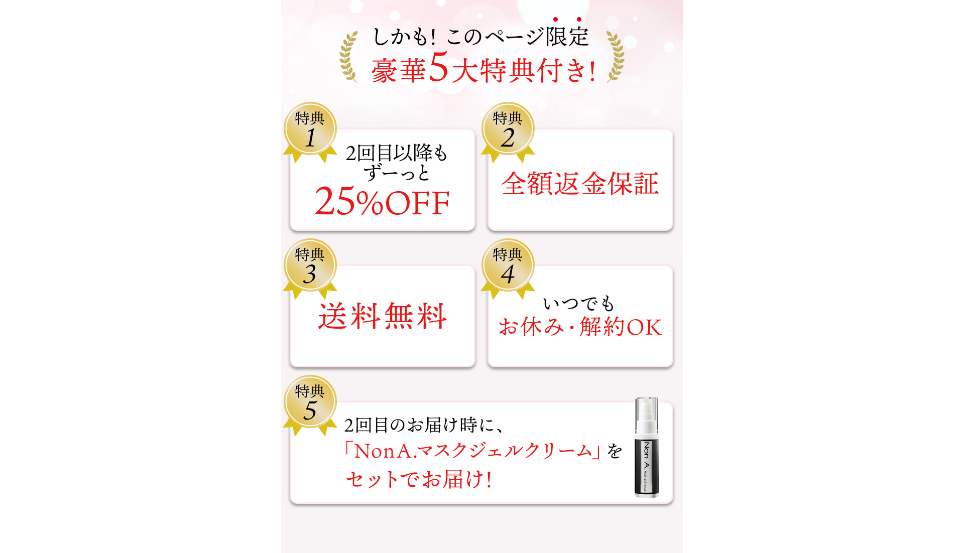 しかも！このページ限定豪華6大特典付き！